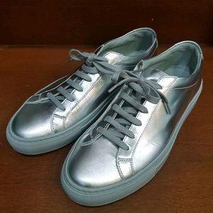 NIB Common Projects Women Silver Achilles Low 38